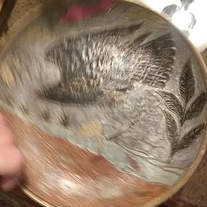 Copper plate with Eagle on it hand painted